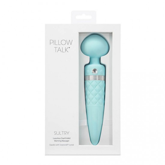 Pillow Talk Sultry 旋轉温感按摩棒-粉綠