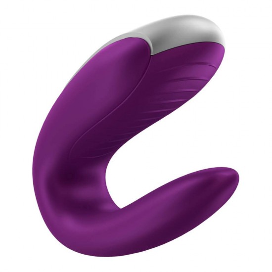 Satisfyer Double Fun 智能APP+搖控情侶共震器-紫色