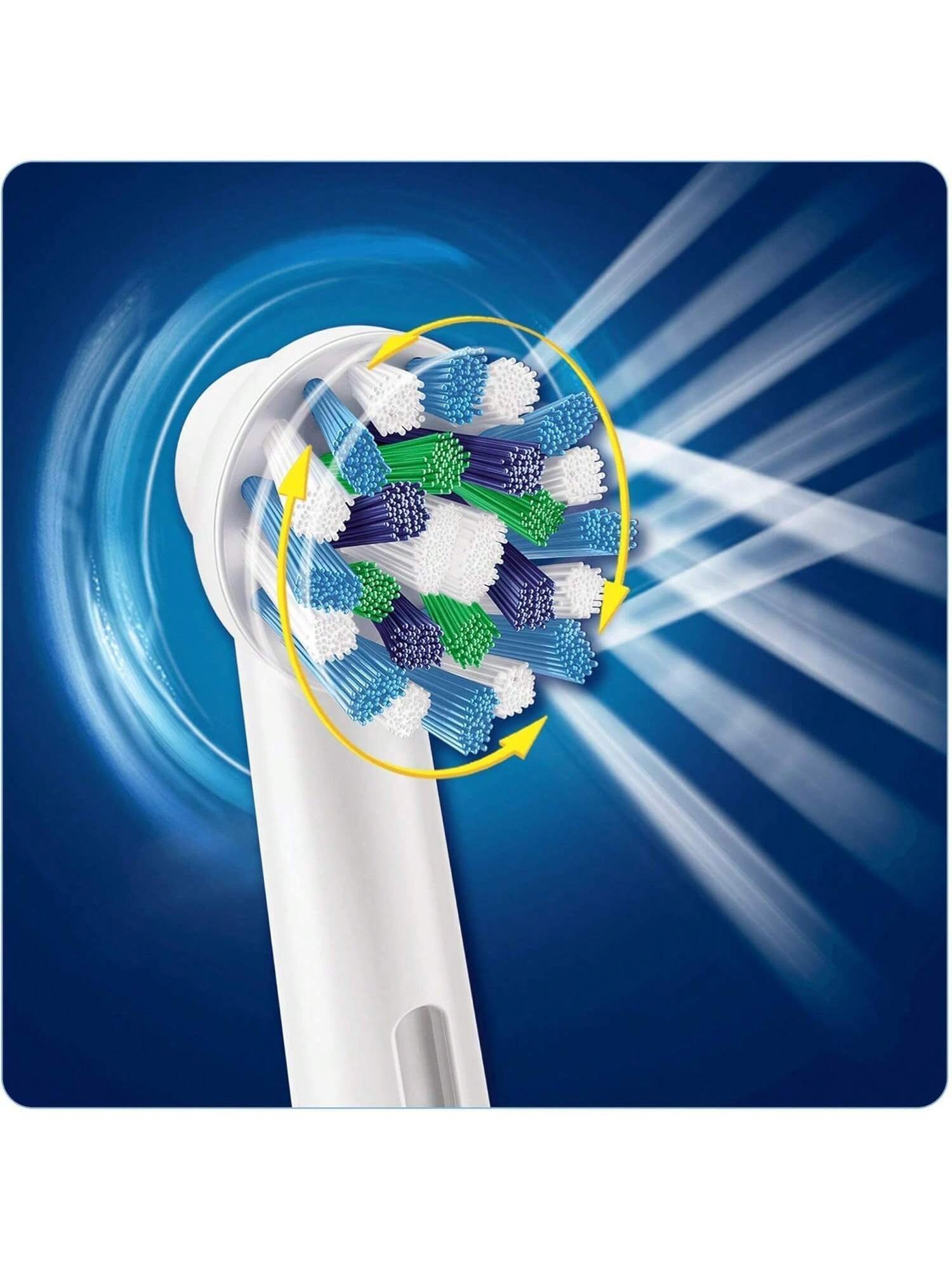 Oral-B Cross Action Electric Toothbrush Replacement Brush Heads Refill, 3 Count, White - Image 2