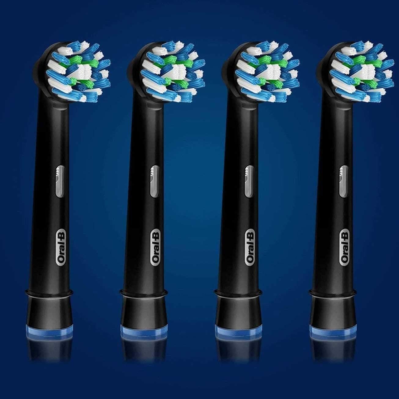 Oral-B Crossaction Electric Toothbrush Replacement Brush Head Refills, Black , 4 Count - Image 2
