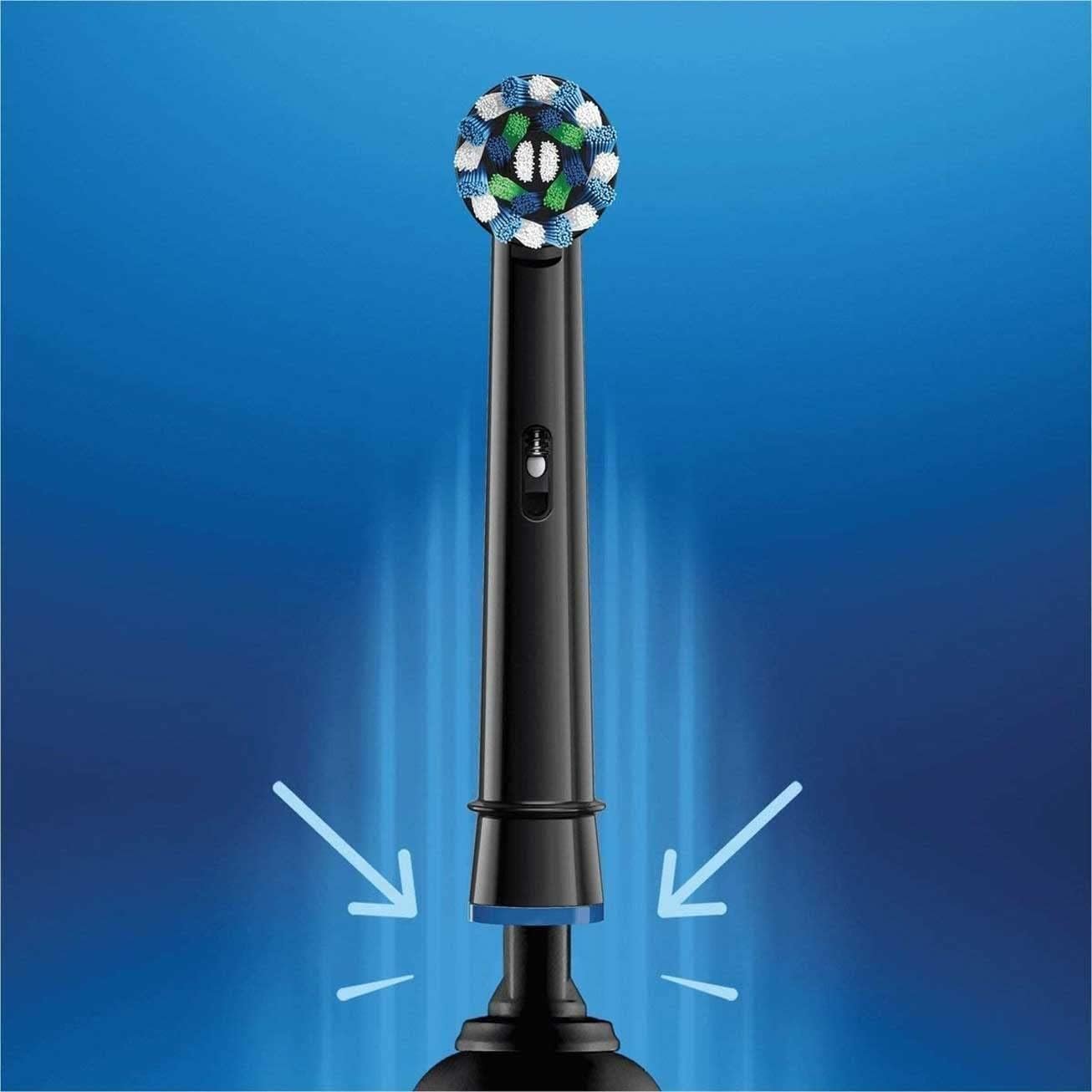 Oral-B Crossaction Electric Toothbrush Replacement Brush Head Refills, Black , 4 Count - Image 3