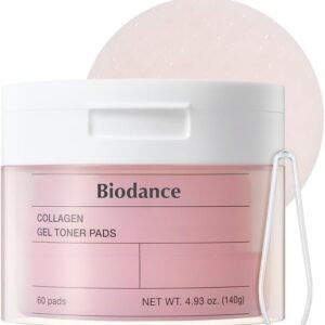 Biodance Collagen Gel Toner Pads, Pore Minimizer for Face, Improving Elasticity, Plumping Toner Pads for Sensitive Skin, Pre-Soaked Pads, Korean Skin Careㅣ4.93 fl.oz.(140g)*60Pads