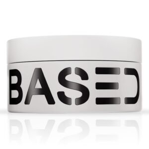 BASED BODYWORKS Hair Clay for Men, Premium Hair Clay with Strong Hold, Texturizing Finish, & Low Shine, Hair Styling for Medium, Thick, Straight, or Wavy Hair, Santal Sandalwood Fragrance, 3oz
