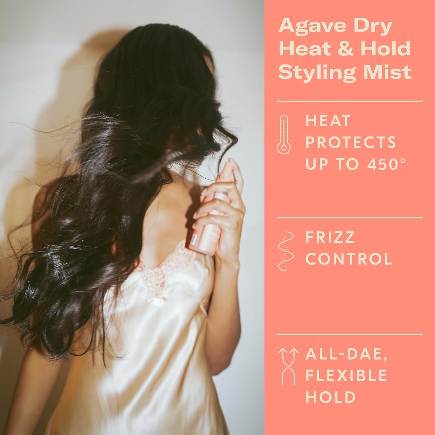 DAE Agave Dry Heat Protection Spray - Protects, Controls Frizz, Light Hold (5 oz.) - Image 3
