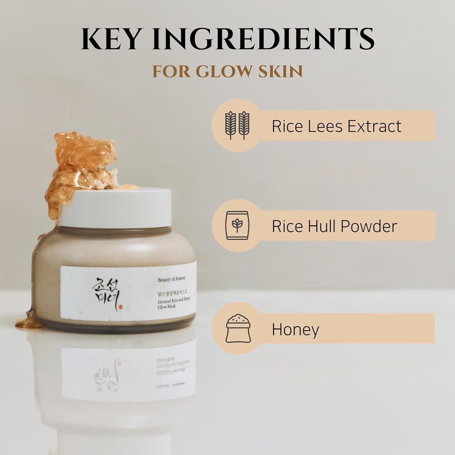 Beauty of Joseon Ground Rice And Honey Glow Mask Facial Masks 5.07oz/150ml Brightening Nourishing Hydrating Smoothing Radiant Girlfriend Wife Mother Friend Birthday Graduation Party Travel Camping Outdoors School Campus Trip Festivals Summer Fall Autumn Beauty House SummerSelections Summer Must-Haves Summer Classic Basic Relaxed Style Office Looks - Image 3