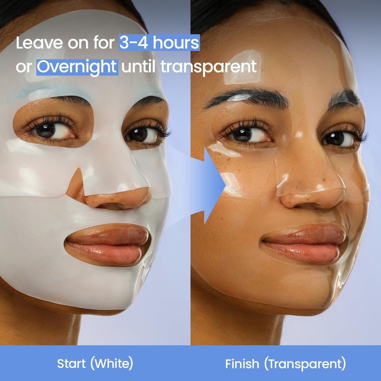 BIODANCE Hydro Cera-nol Real Deep Mask, Hydrating Overnight Hydrogel Face Mask, Moisturizing, Redness Reducing, Quick Soothing, After Sun Care, Sunburn Relief, Korean Skin Care |1.19oz(34g) x4ea - 图片 2