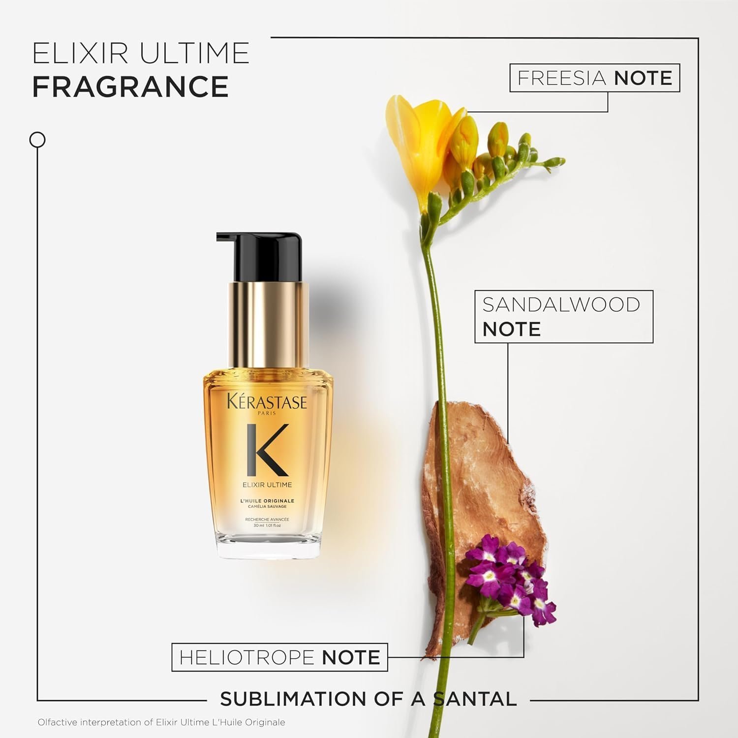 Kerastase Elixir Ultime Refillable Hair Oil - Hydrates & Smoothes Frizz, Adds Shine, With Wild Camellia, Nourishes & Strengthens Hair - Image 3