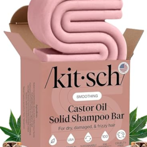Kitsch Castor Oil Shampoo Bar Soap - Hydrating & Moisturizing Hair Care