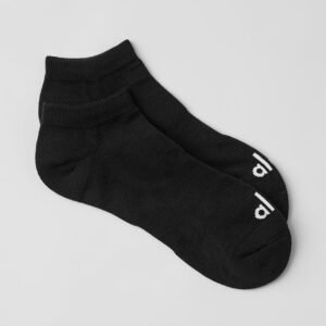 Alo Unisex Performance Tab Sock – Black/Titanium