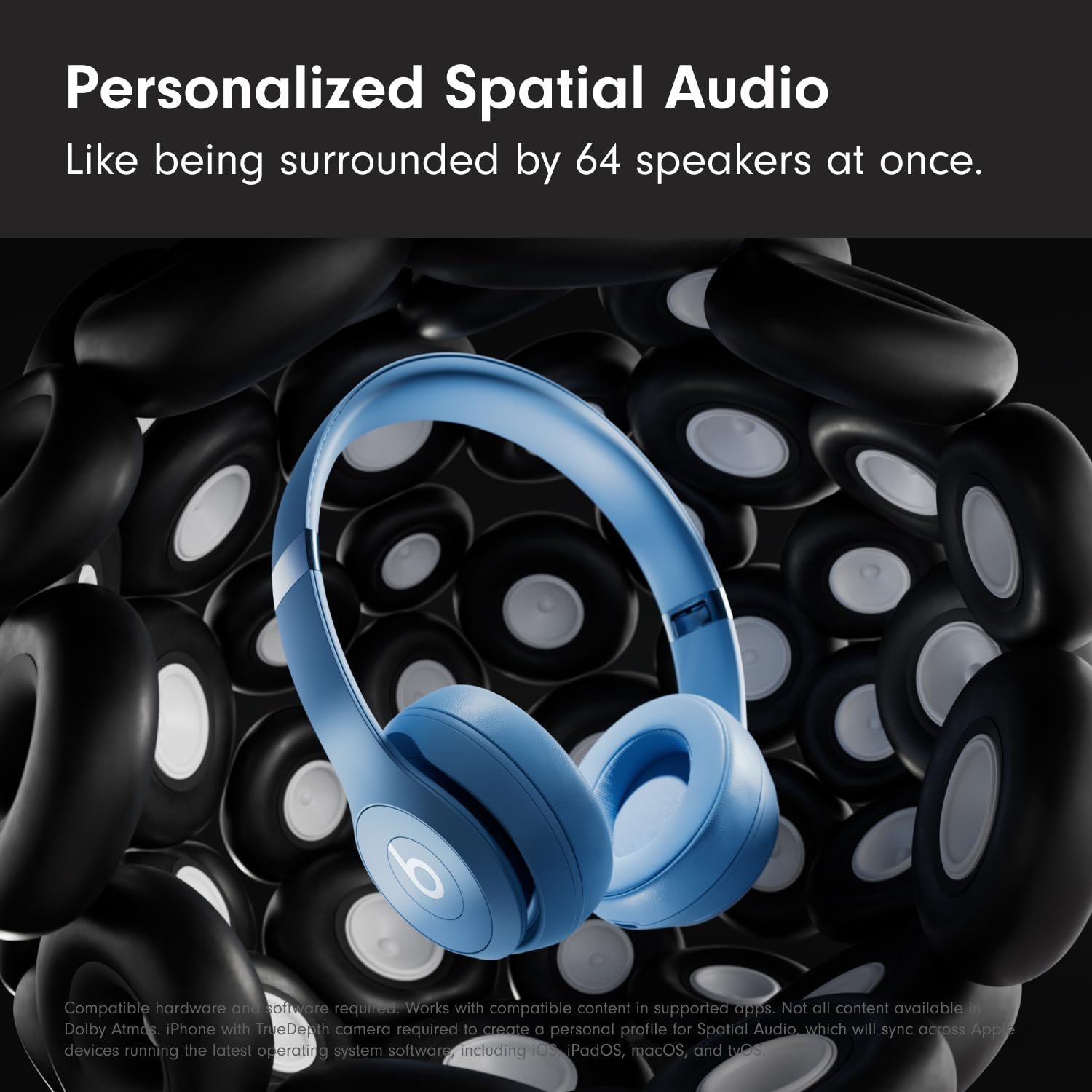 Beats Solo 4 - Wireless On-Ear Bluetooth Headphones, Up to 50-Hour Battery Life, Ultra-Lightweight Comfort, Powerful and Balanced Sound, Apple & Android Compatible - Slate Blue - Image 2