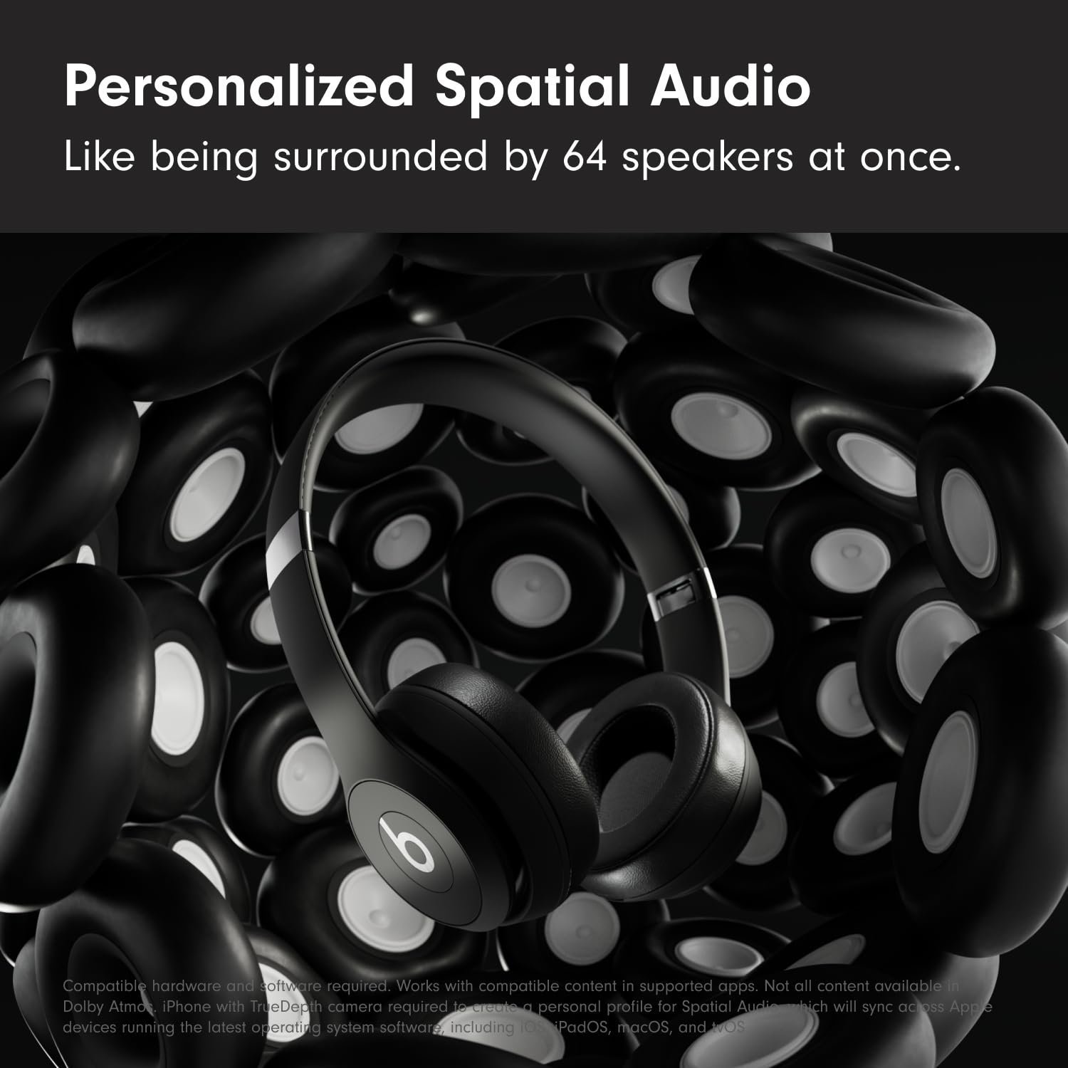 Beats Solo 4 - Wireless On-Ear Bluetooth Headphones, Up to 50-Hour Battery Life, Ultra-Lightweight Comfort, Powerful and Balanced Sound, Apple & Android Compatible - Matte Black - Image 2