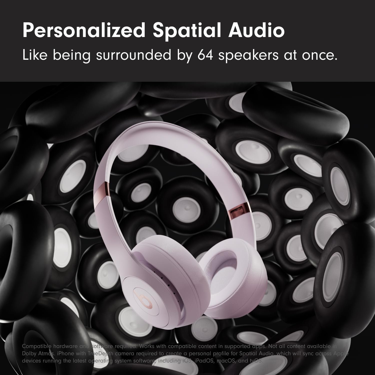 Beats Solo 4 - Wireless On-Ear Bluetooth Headphones, Up to 50-Hour Battery Life, Ultra-Lightweight Comfort, Powerful and Balanced Sound, Apple & Android Compatible - Cloud Pink - Image 2
