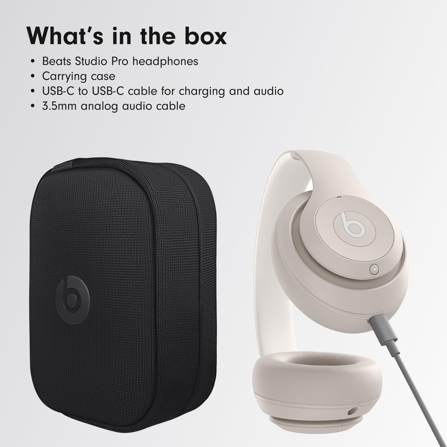 Beats Studio Pro-Premium Wireless Over-Ear Headphones- Up to 40-Hour Battery Life, Active Noise Cancelling, USB-C Lossless Audio, Apple & Android Compatible- Sandstone - Image 3