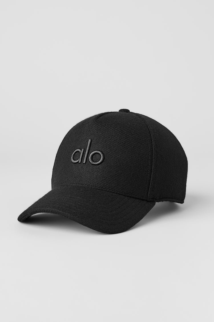 Alo Wool Blend District Trucker Hat – Black